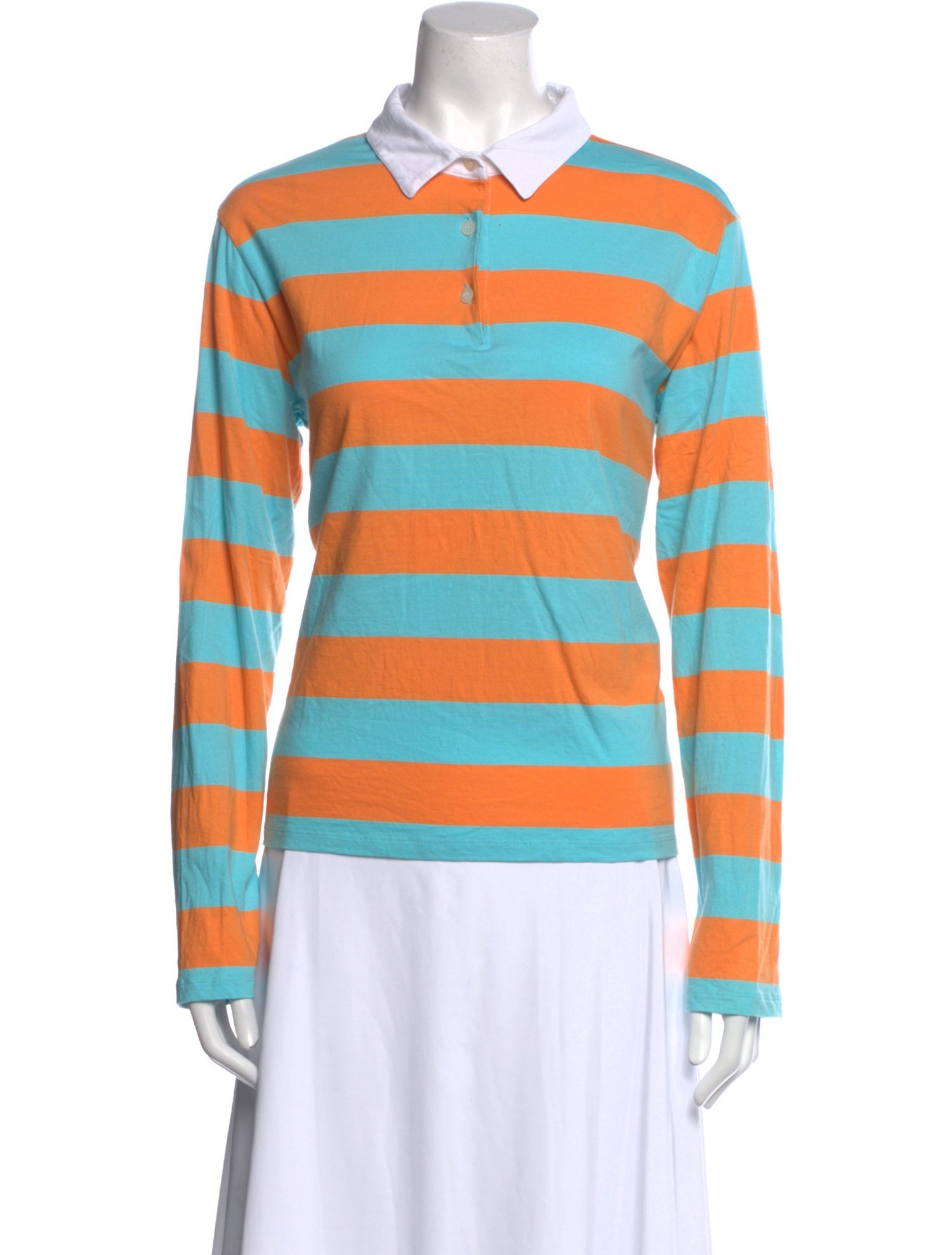 Kule Striped Long Sleeve Polo