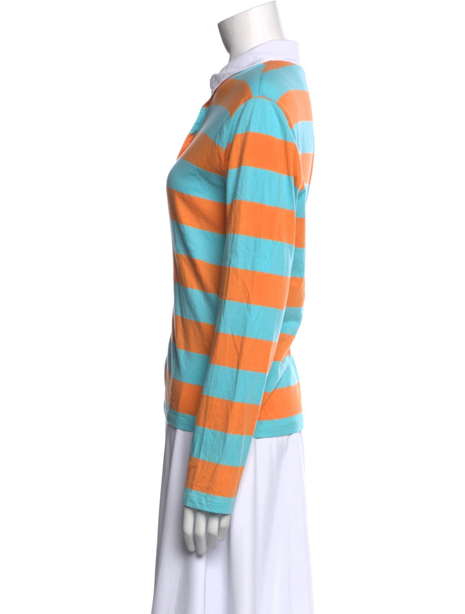 Kule Striped Long Sleeve Polo