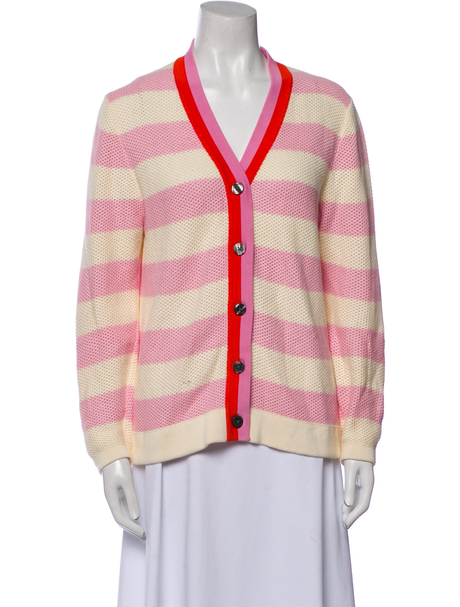 Kule Striped V-Neck Sweater