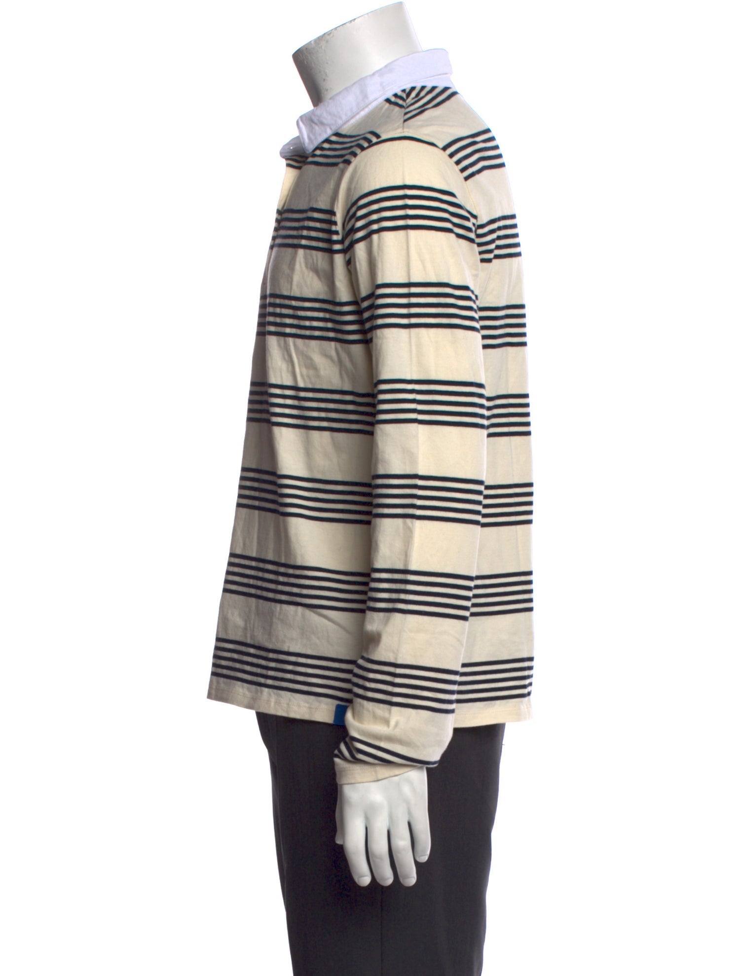 Kule Striped Crew Neck Polo Shirt