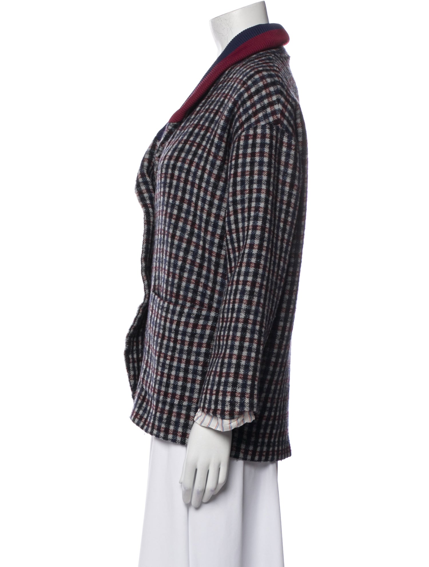 Kule Wool Plaid Print Jacket