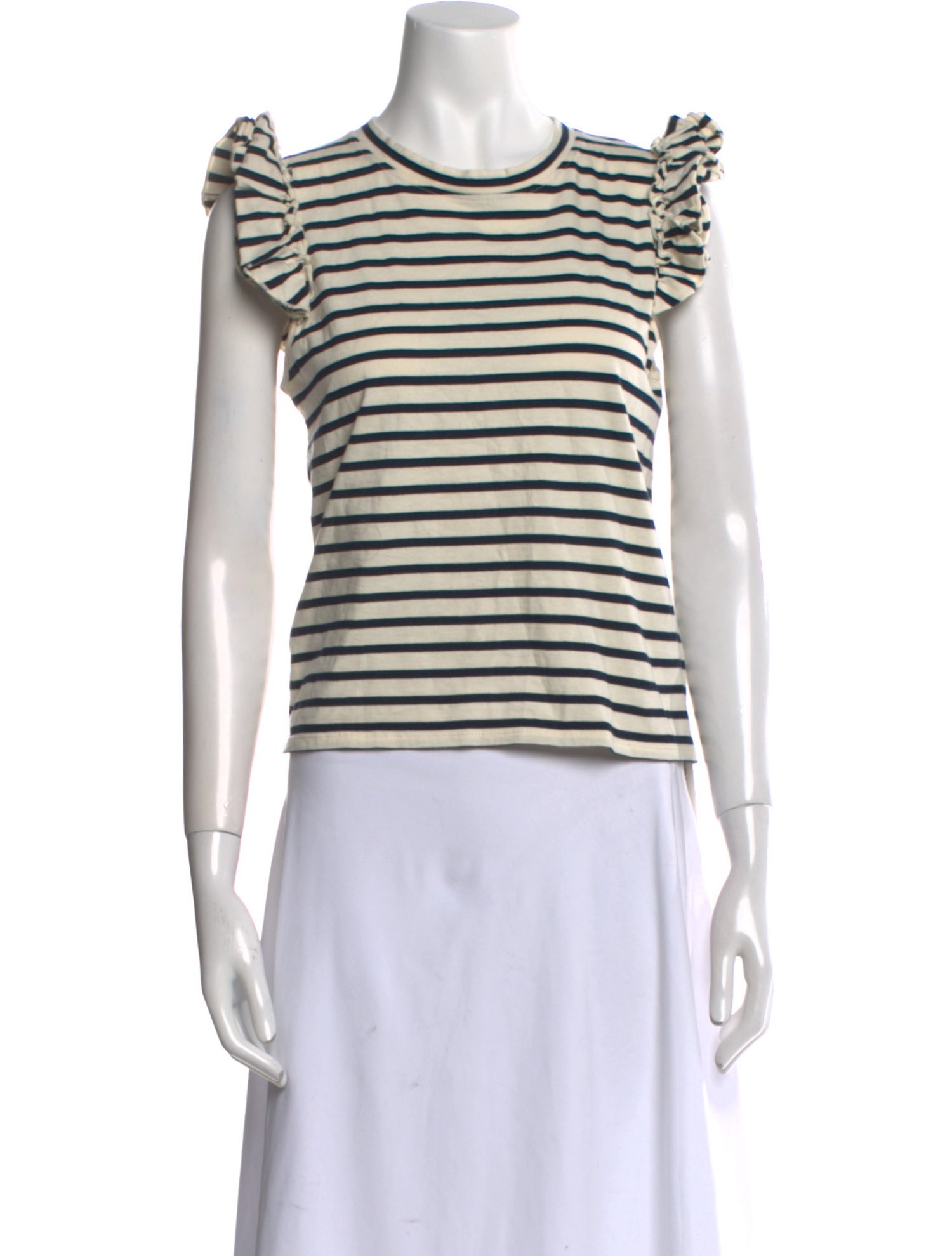 Kule Striped Crew Neck Crop Top w/ Tags