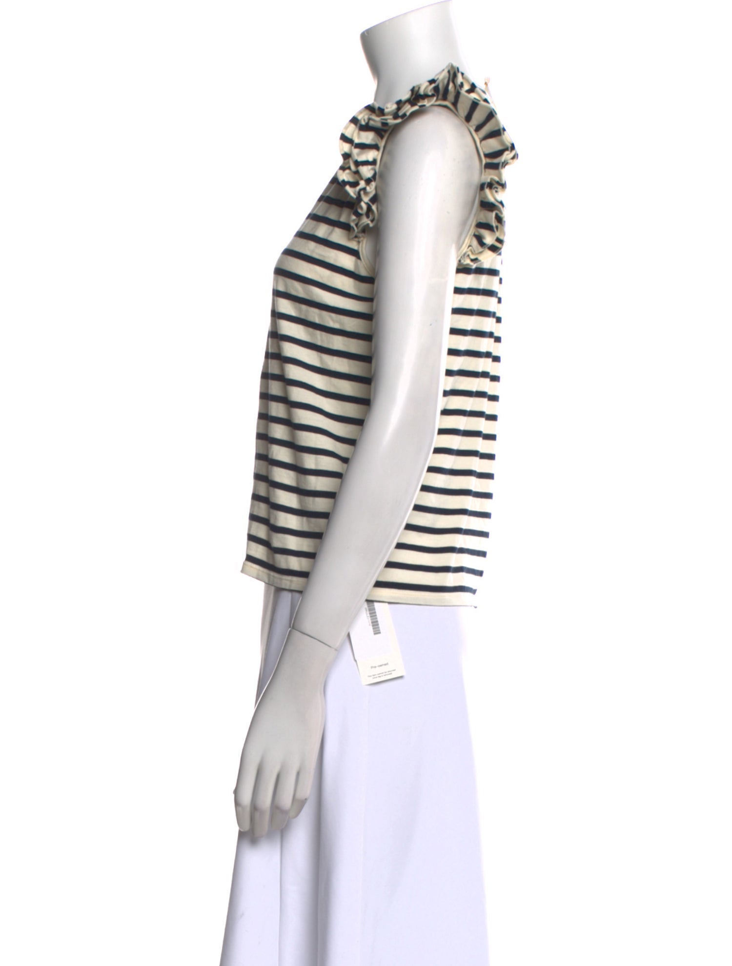 Kule Striped Crew Neck Crop Top w/ Tags