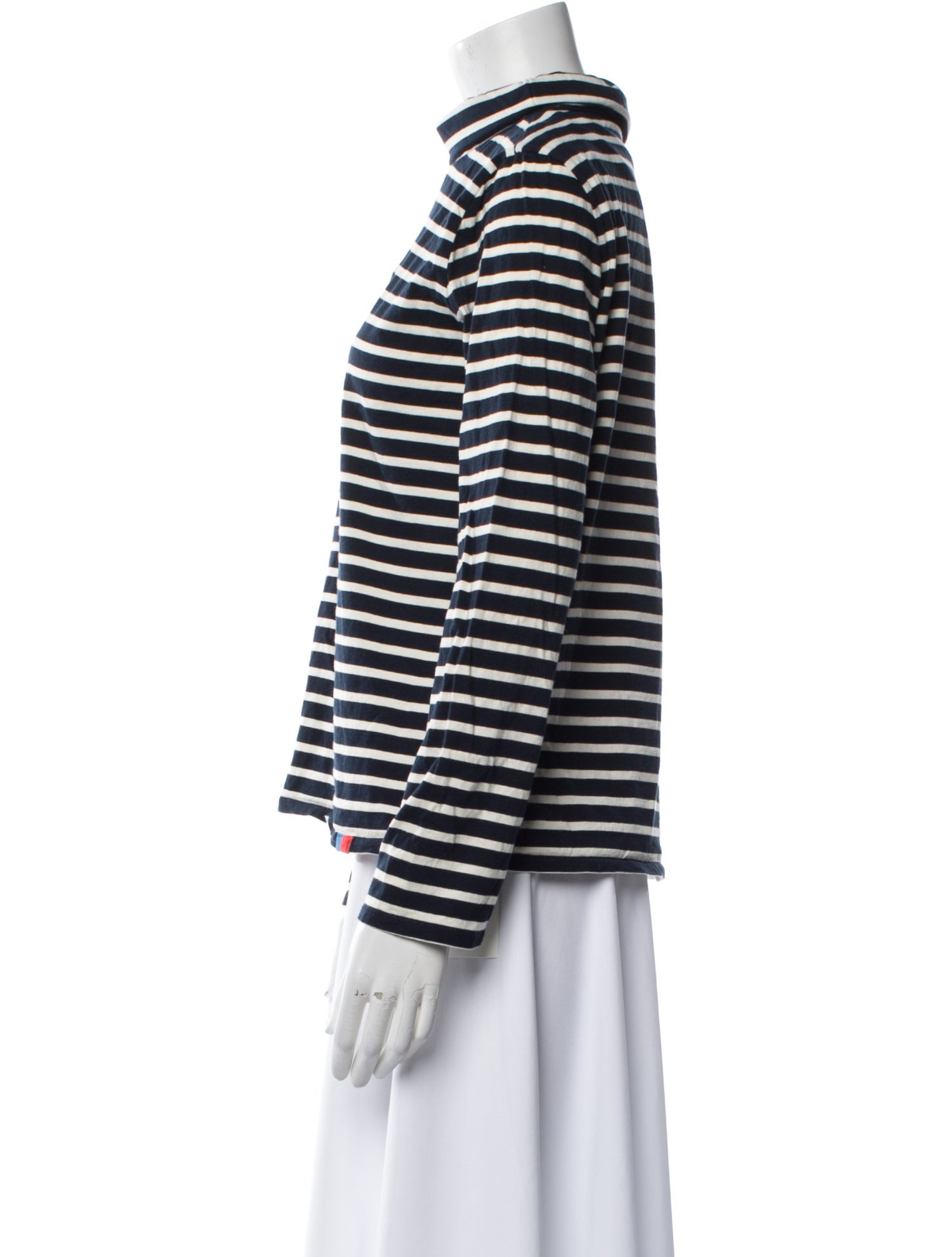 Kule Striped Mock Neck Top