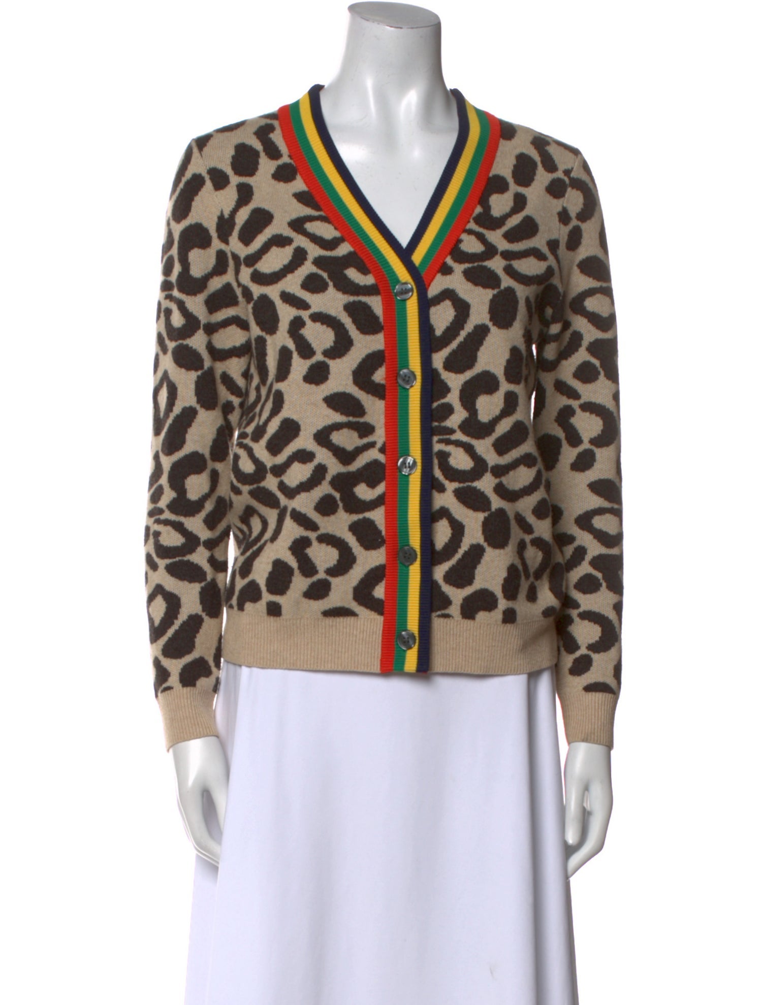 Kule Printed V-Neck Sweater