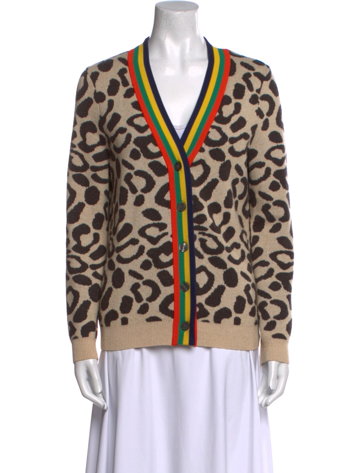 Kule Animal Print V-Neck Sweater