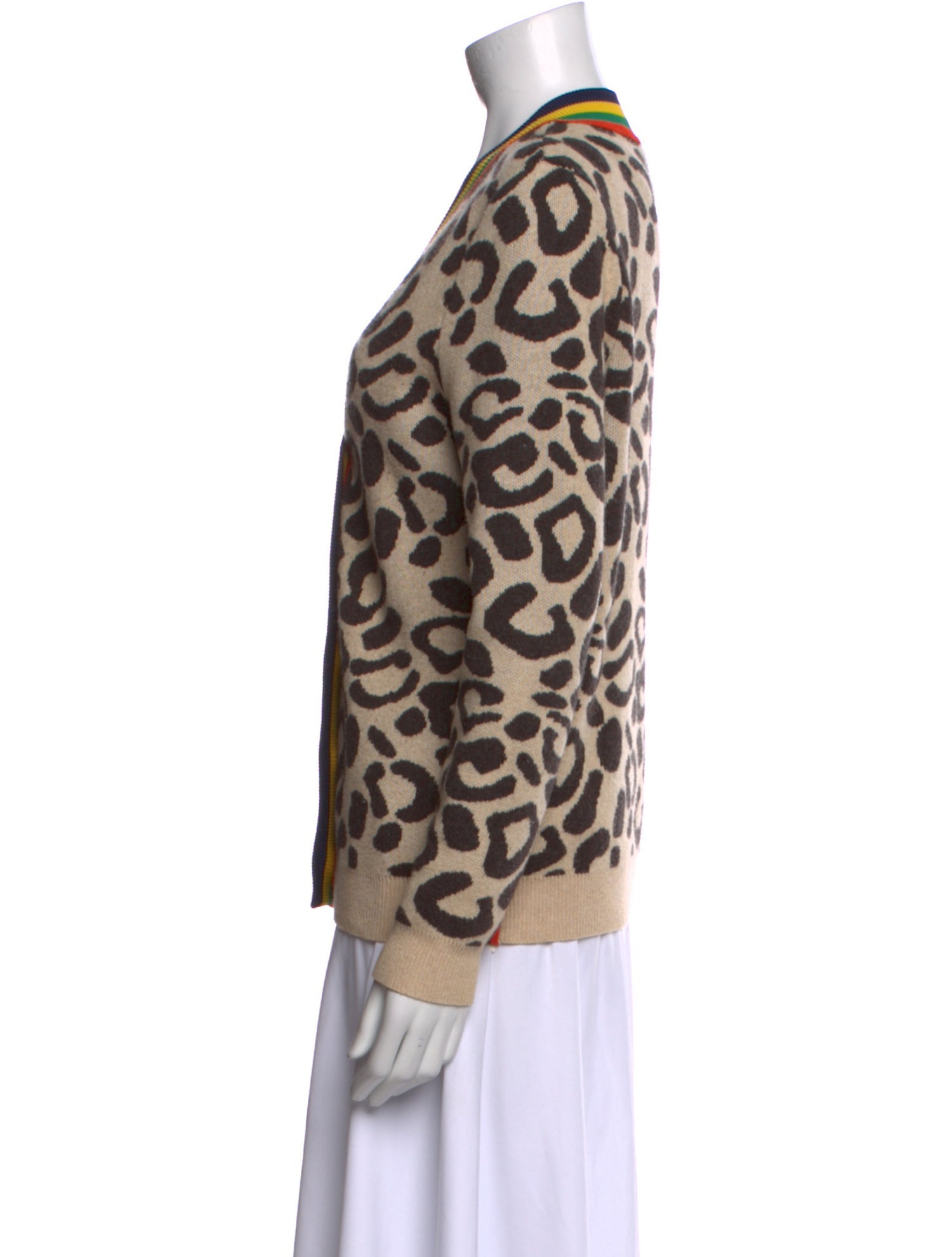 Kule Animal Print V-Neck Sweater