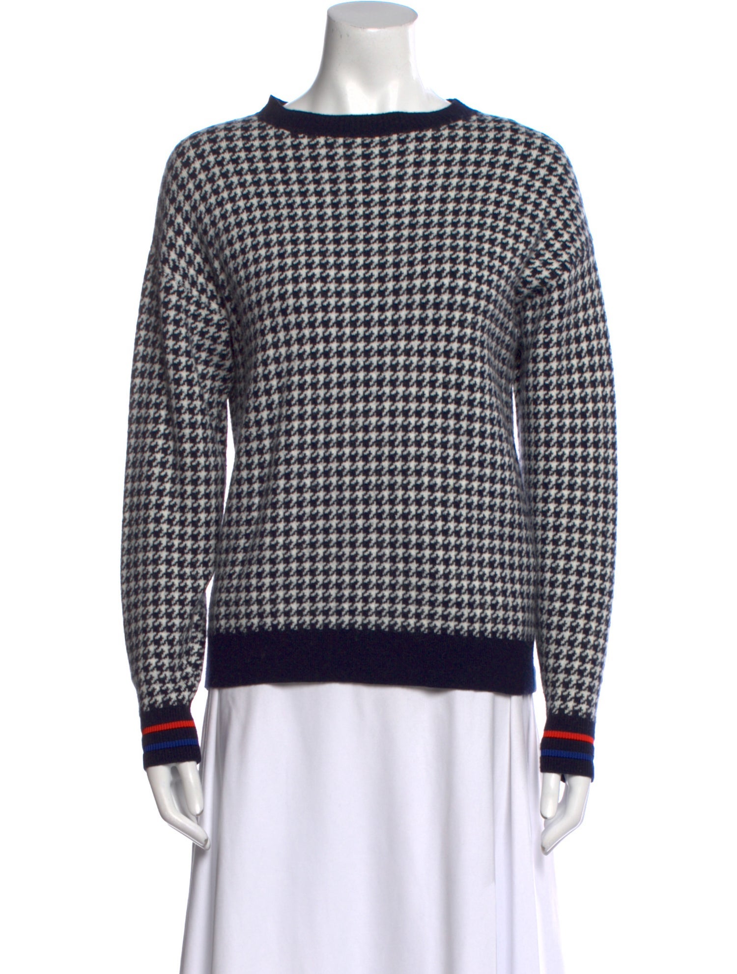 Kule Vintage Houndstooth Print Sweater