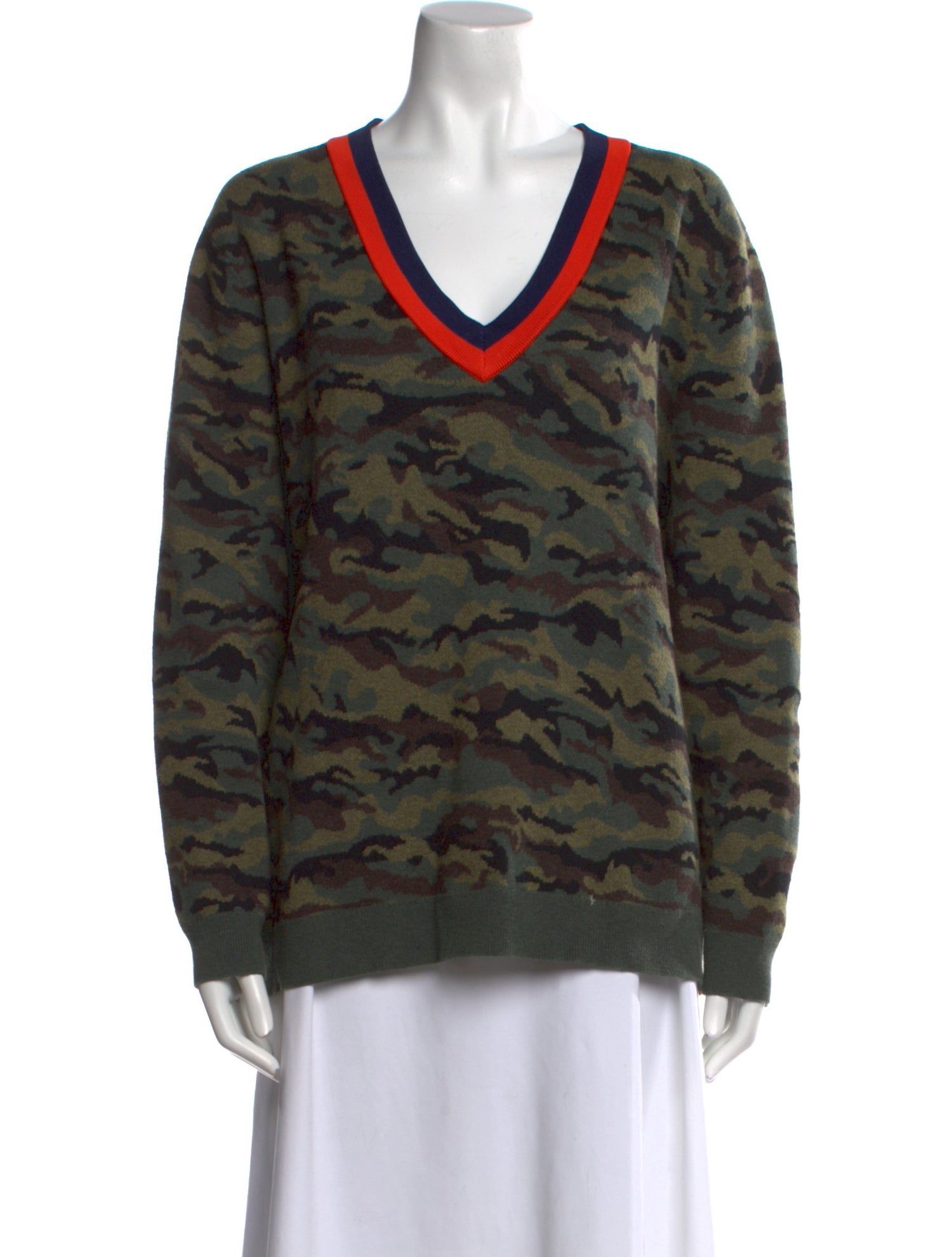 Kule Printed V-Neck Sweater