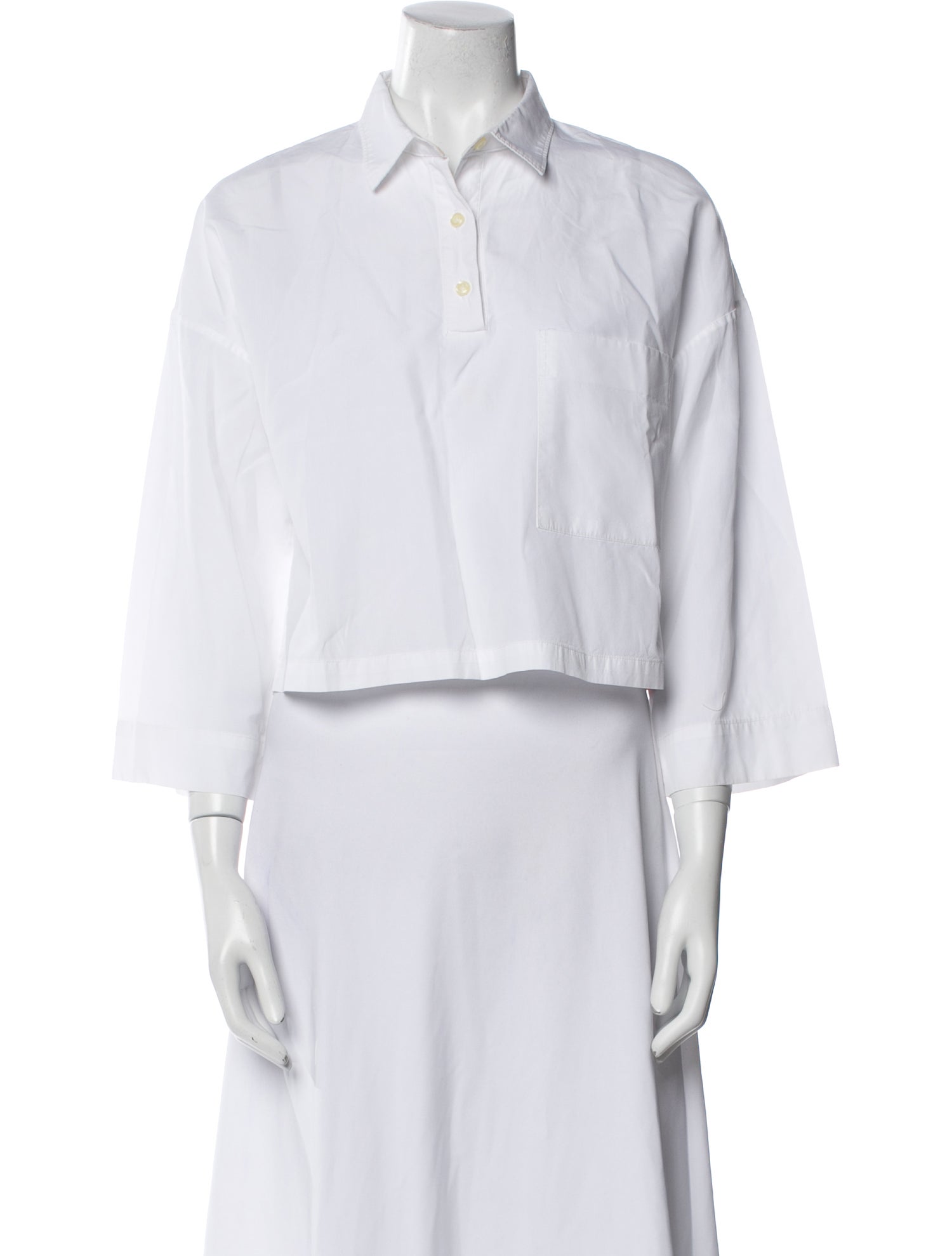 Kule Three-Quarter Sleeve Crop Top