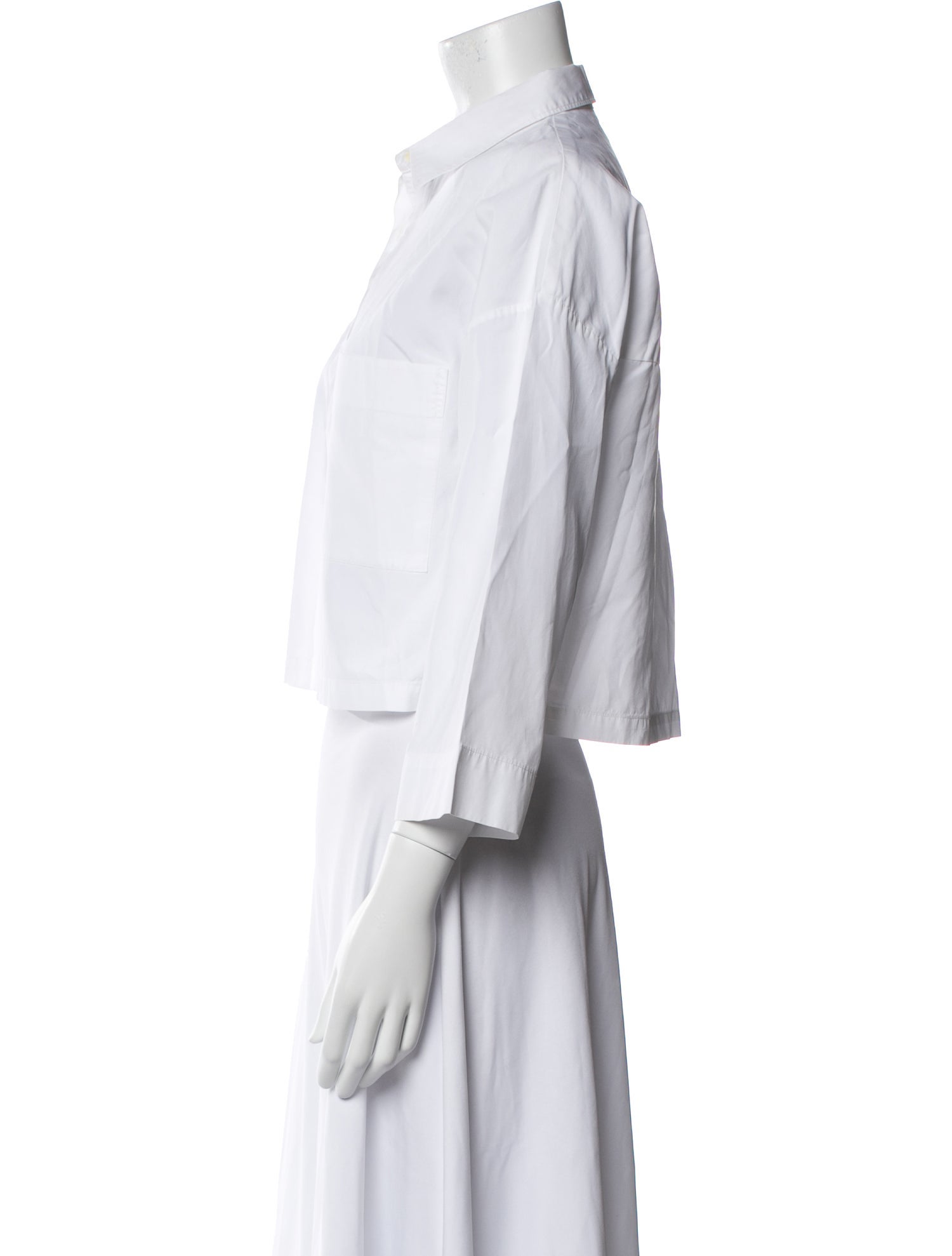 Kule Three-Quarter Sleeve Crop Top