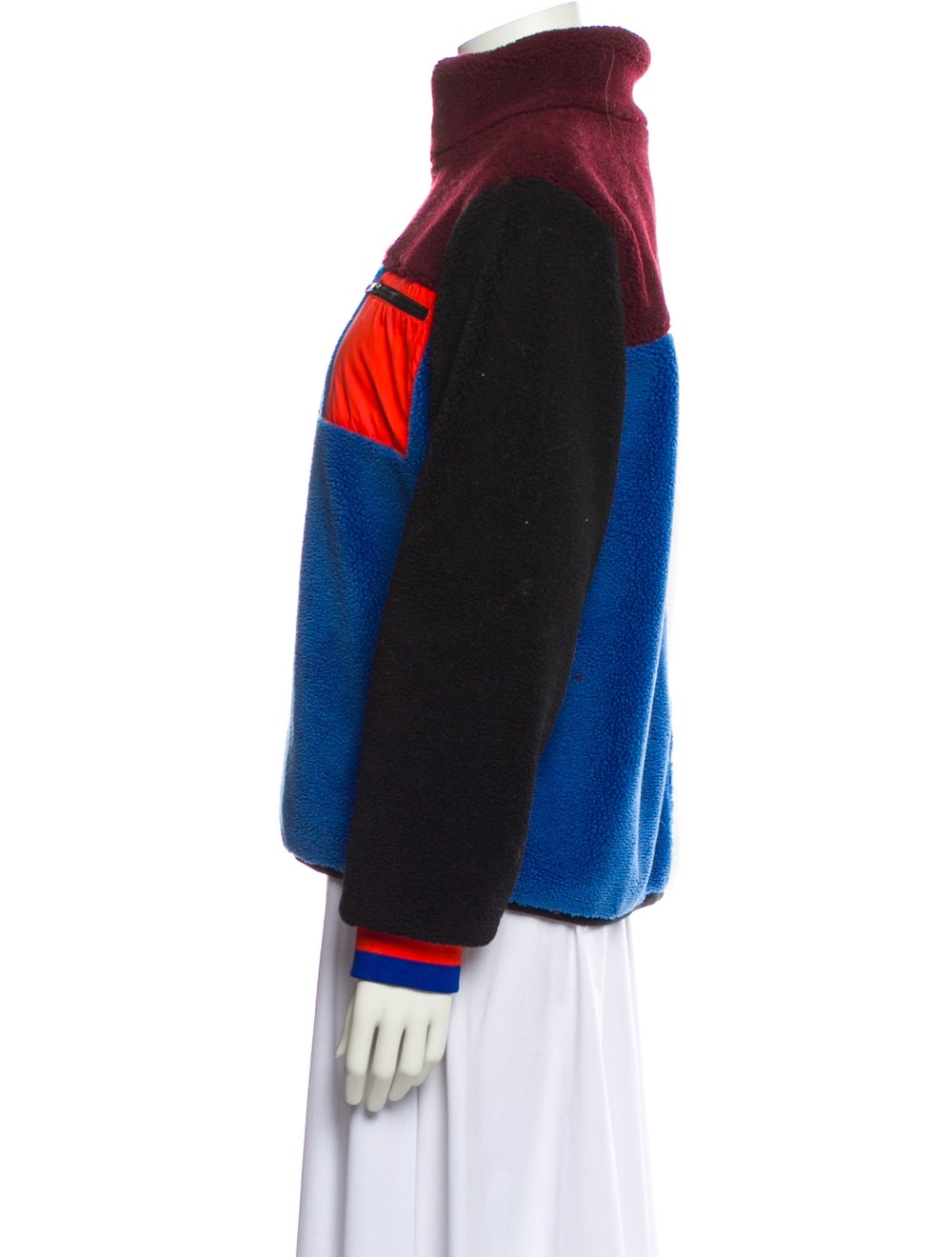 Kule Jacket Colorblock Pattern Stand Collar - image 2