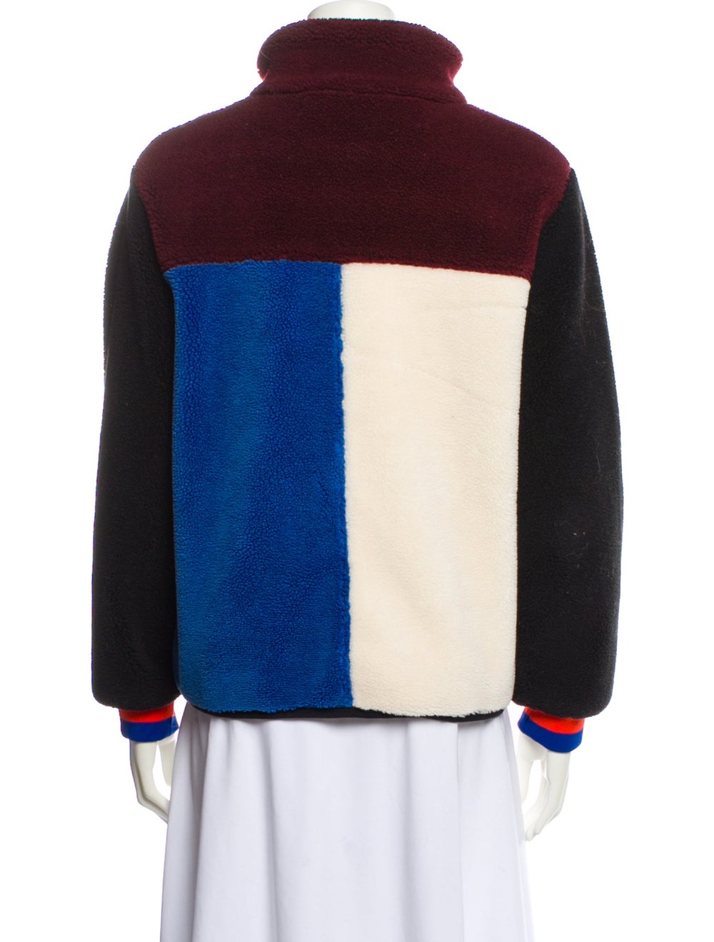 Kule Jacket Colorblock Pattern Stand Collar - image 3