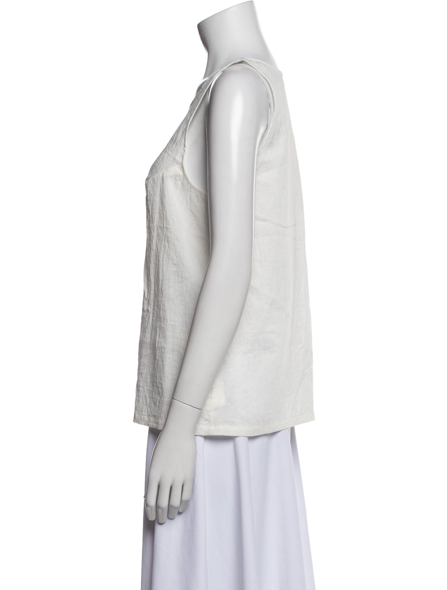 KULAKOVSKY Linen Scoop Neck Top