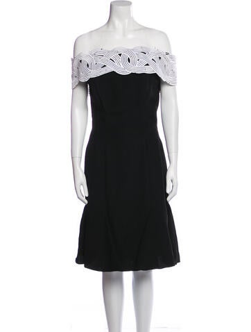 Kevan Hall Dresses Off-The-Shoulder Knee-Length Dress XS