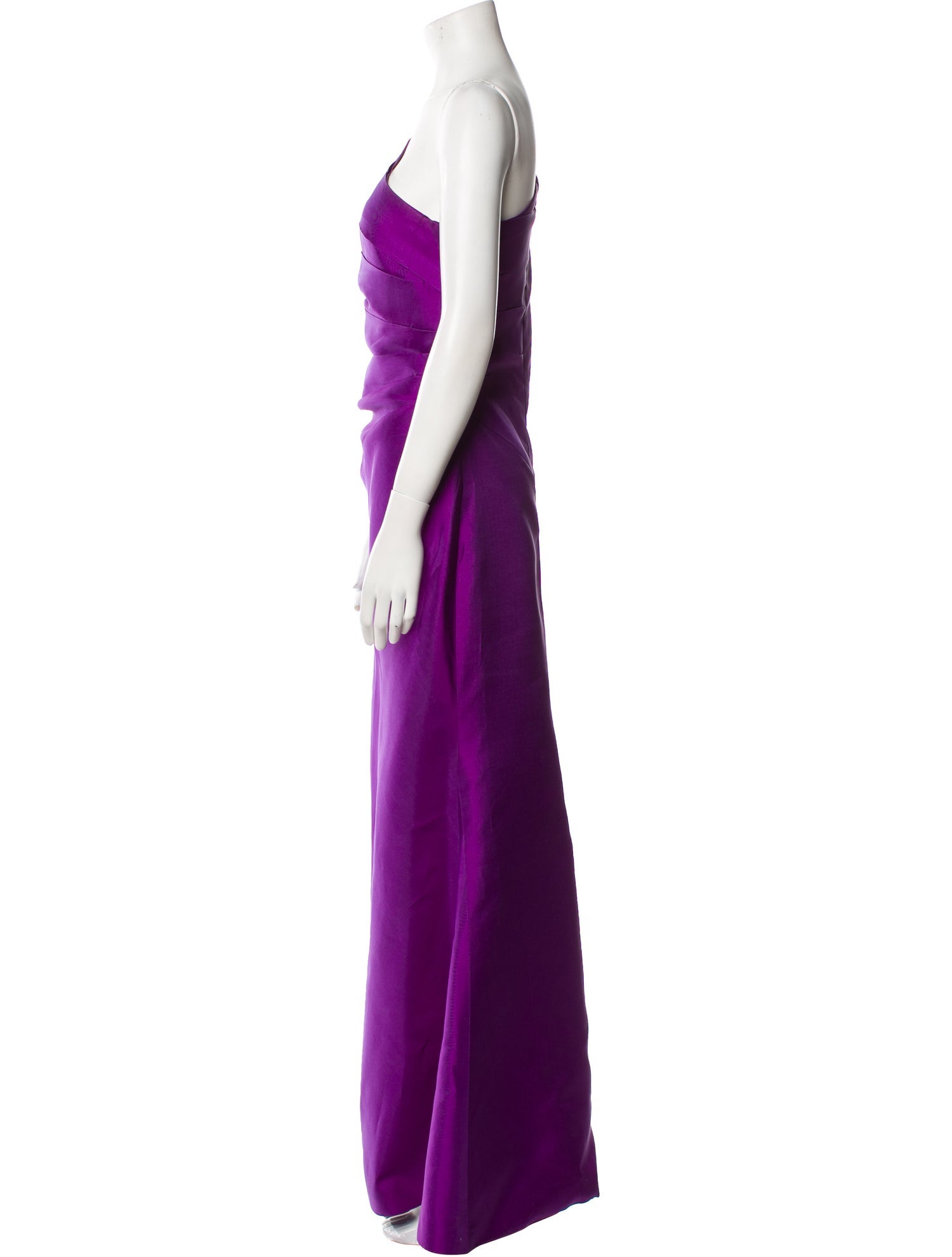 Kevan Hall One-Shoulder Long Dress
