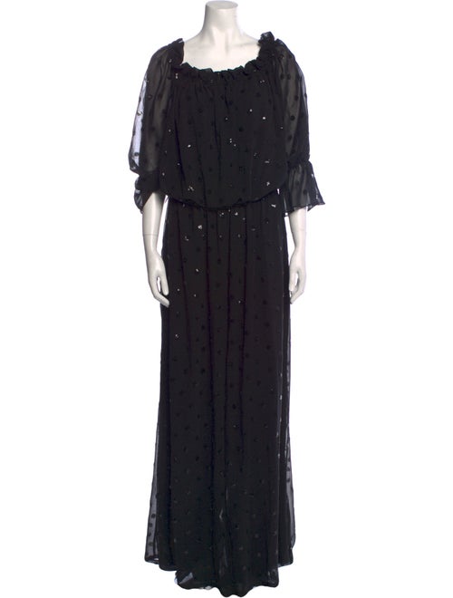 Kevan Hall Polka Dot Print Scoop Neck Jumpsuit