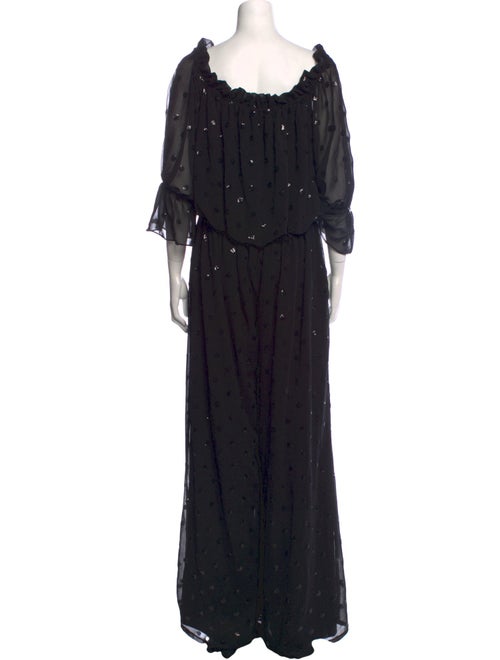 Kevan Hall Polka Dot Print Scoop Neck Jumpsuit