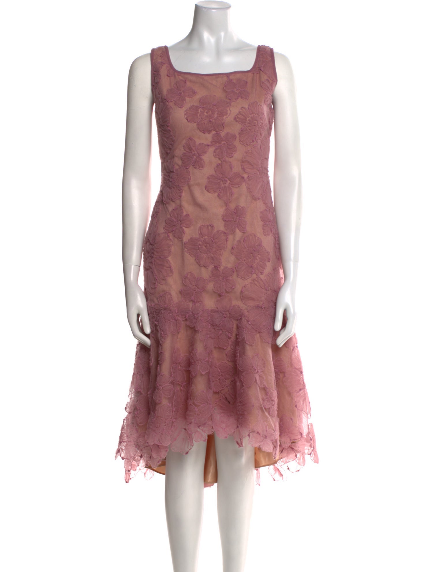 Kevan Hall Patterned Midi Length Dress