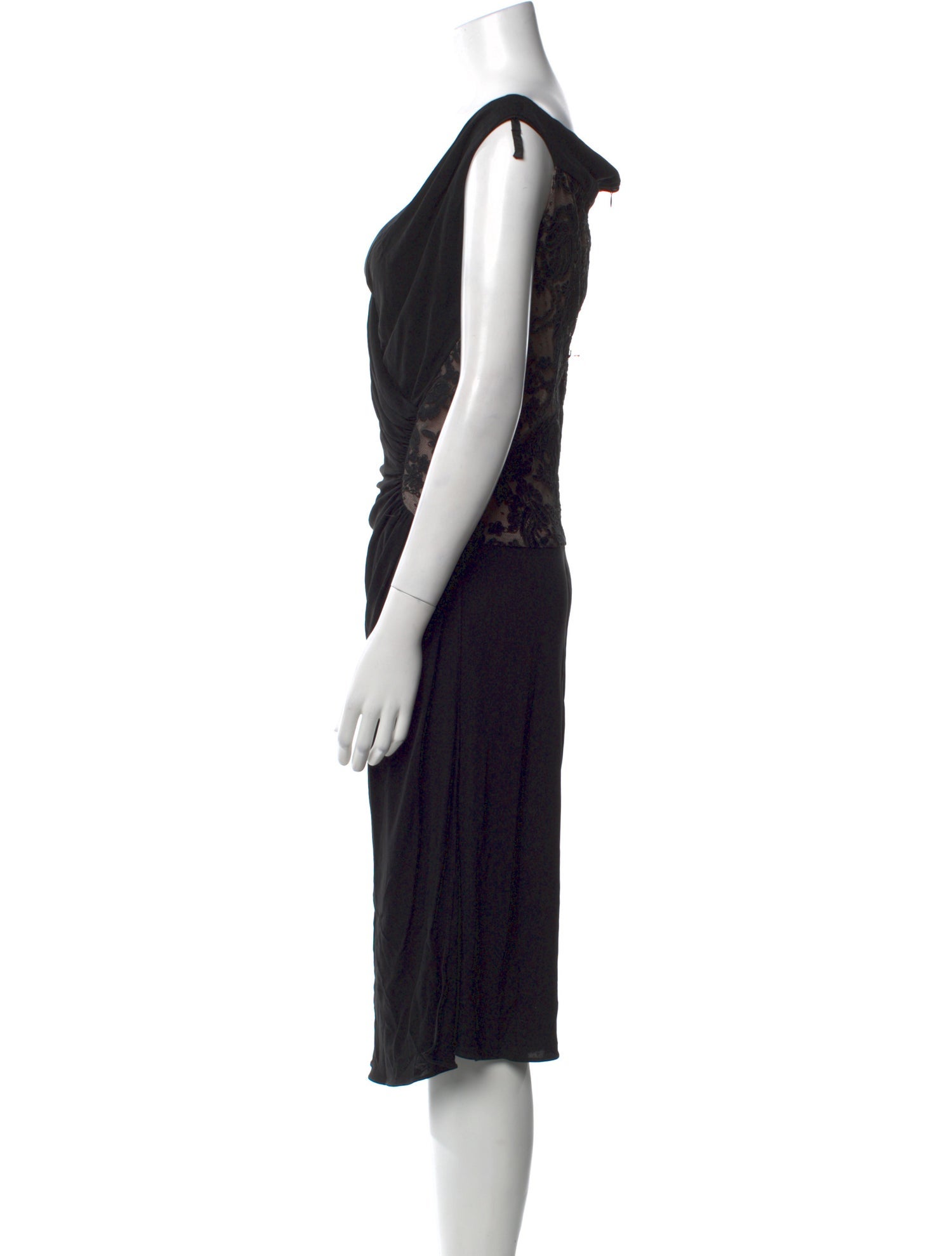 Kevan Hall Cowl Neck Midi Length Dress