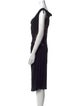 Kevan Hall Cowl Neck Midi Length Dress