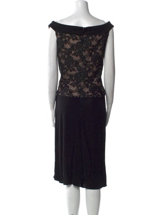 Kevan Hall Cowl Neck Midi Length Dress