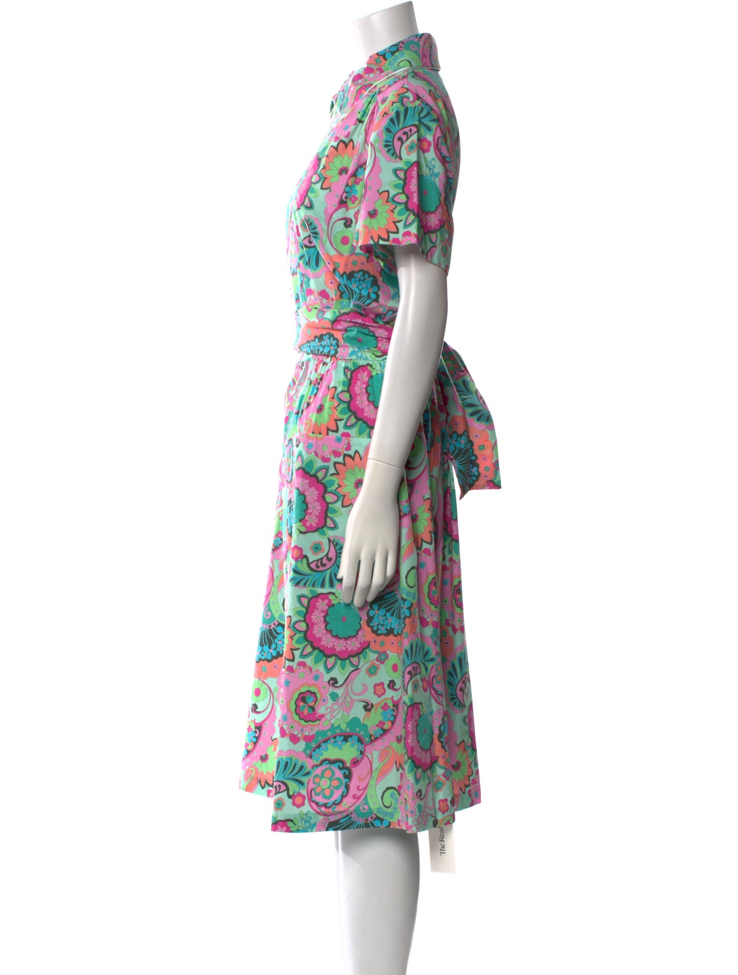 Kevan Hall Printed Midi Length Dress