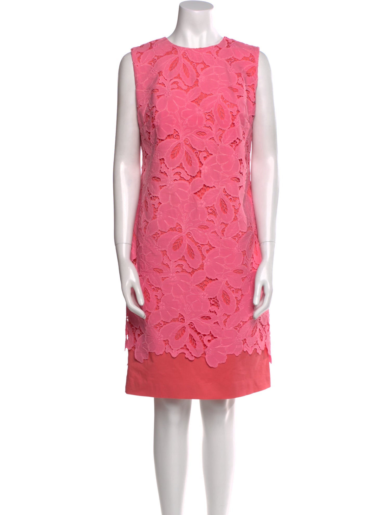 Kevan Hall Lace Pattern Knee-Length Dress