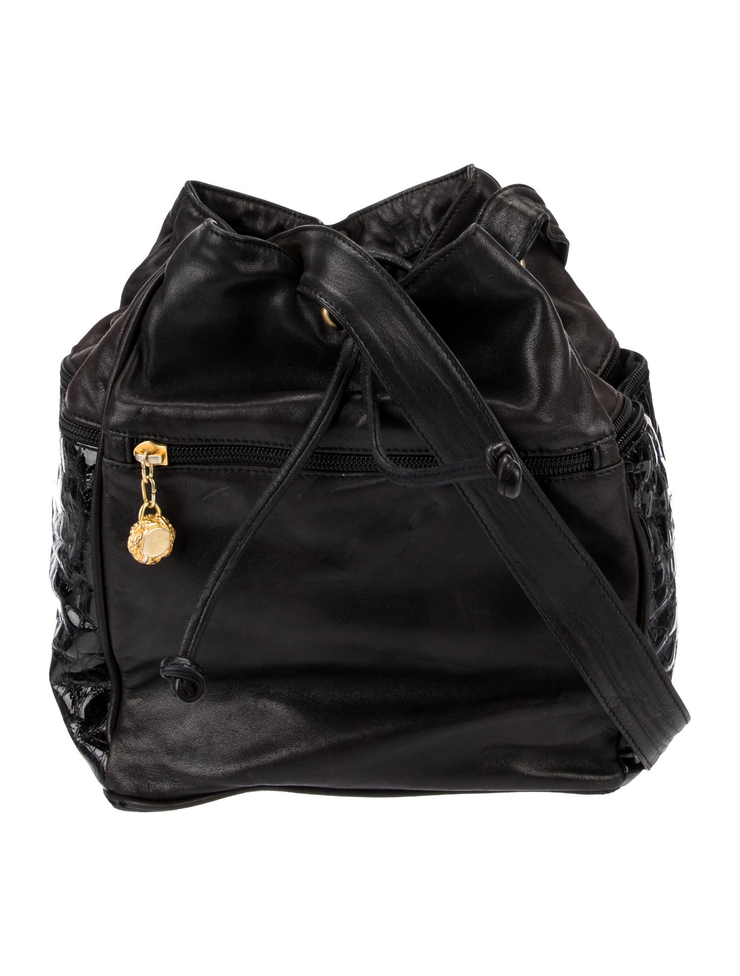 Ivana Helsinki Leather Bucket Bag w/ Tags - Black Bucket