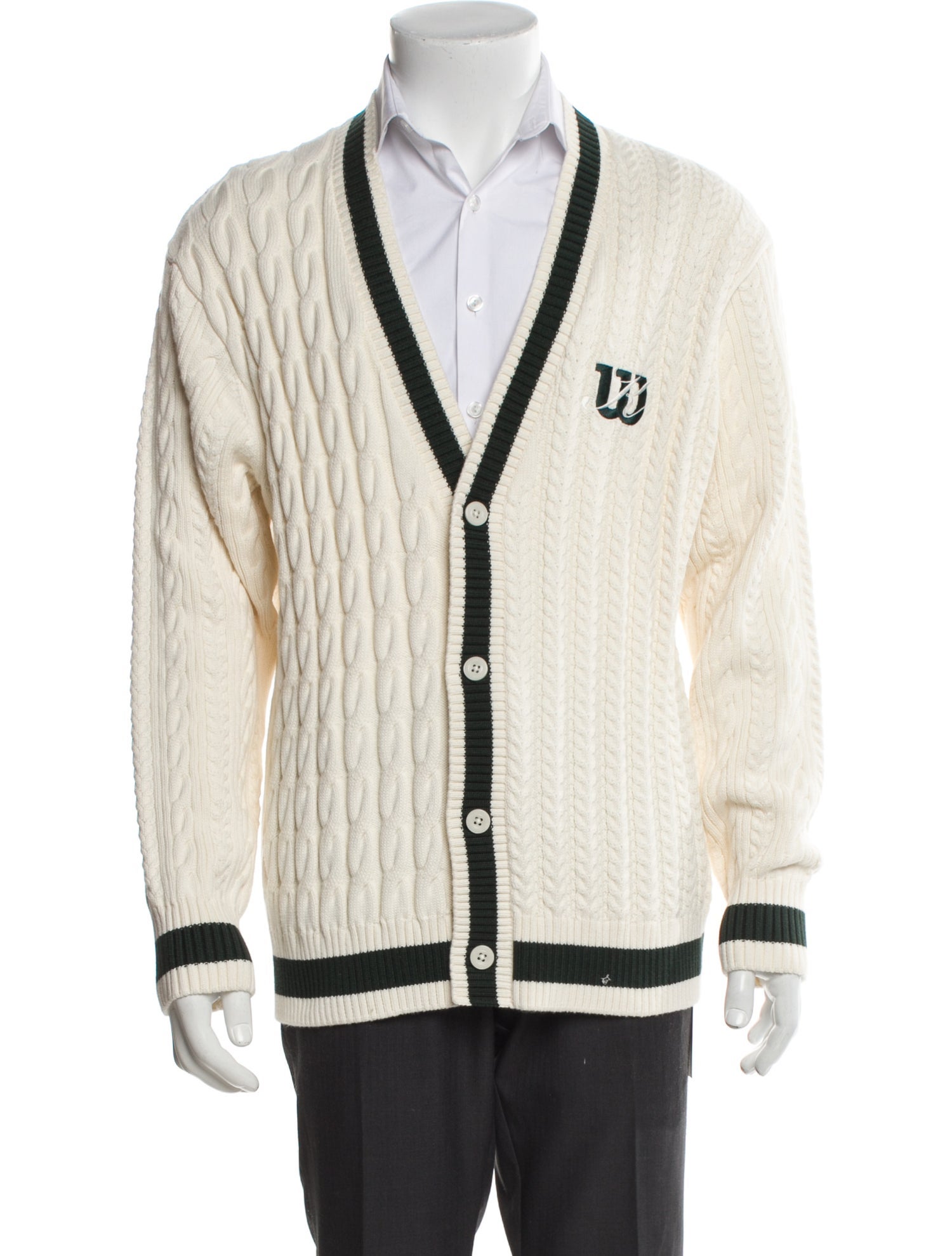 Kith x Wilson Striped V-Neck Cardigan