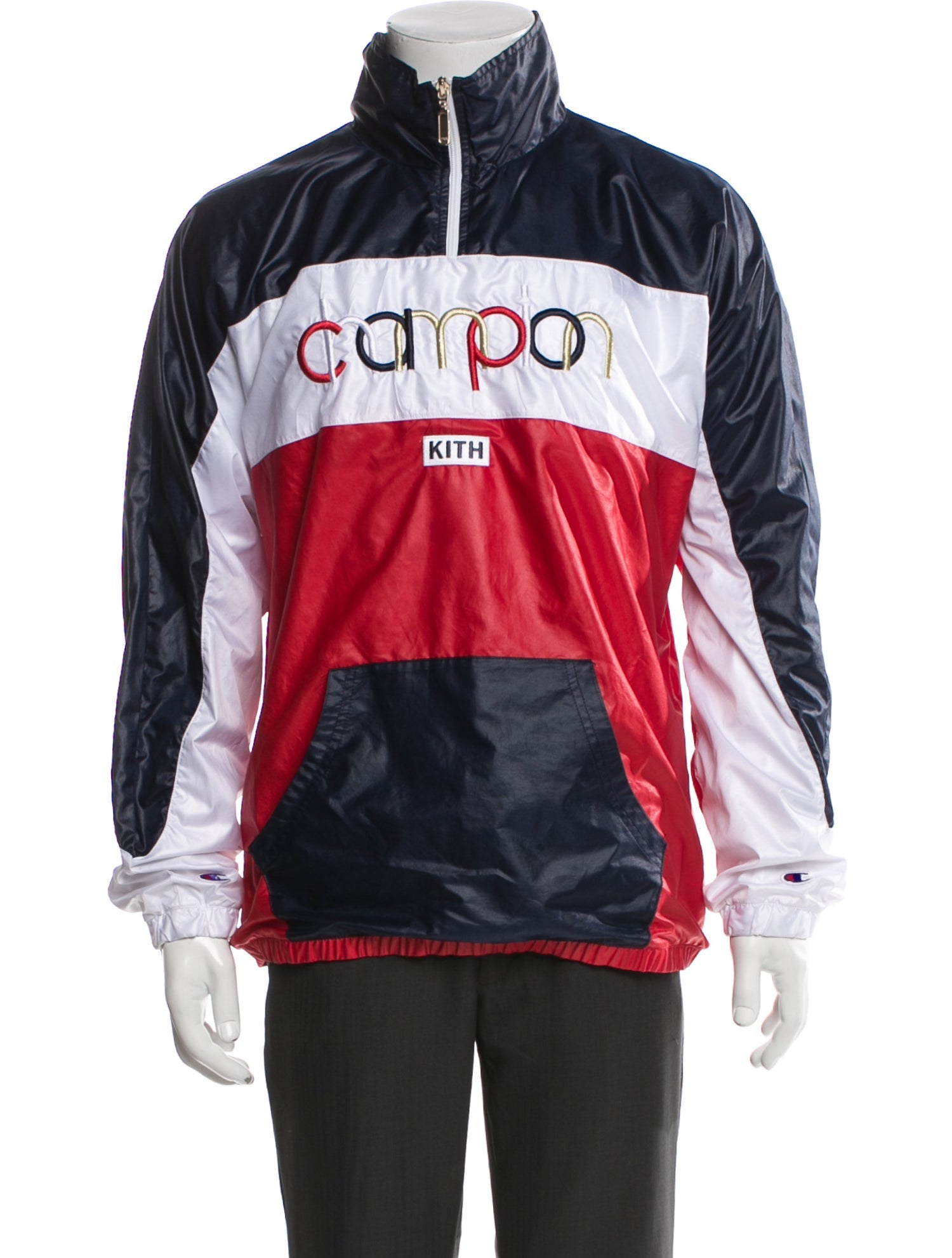 KITH X Champion Colorblock Pattern Windbreaker