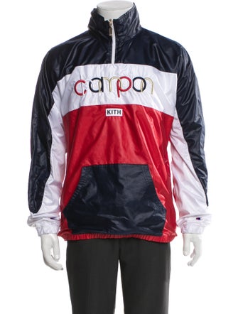 KITH X Champion Colorblock Pattern Windbreaker