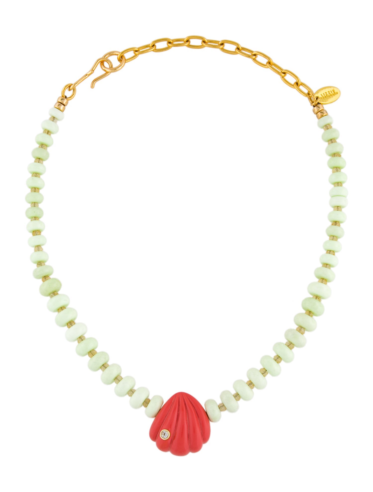 Lizzie Fortunato Stone Bead & Pendant Necklace