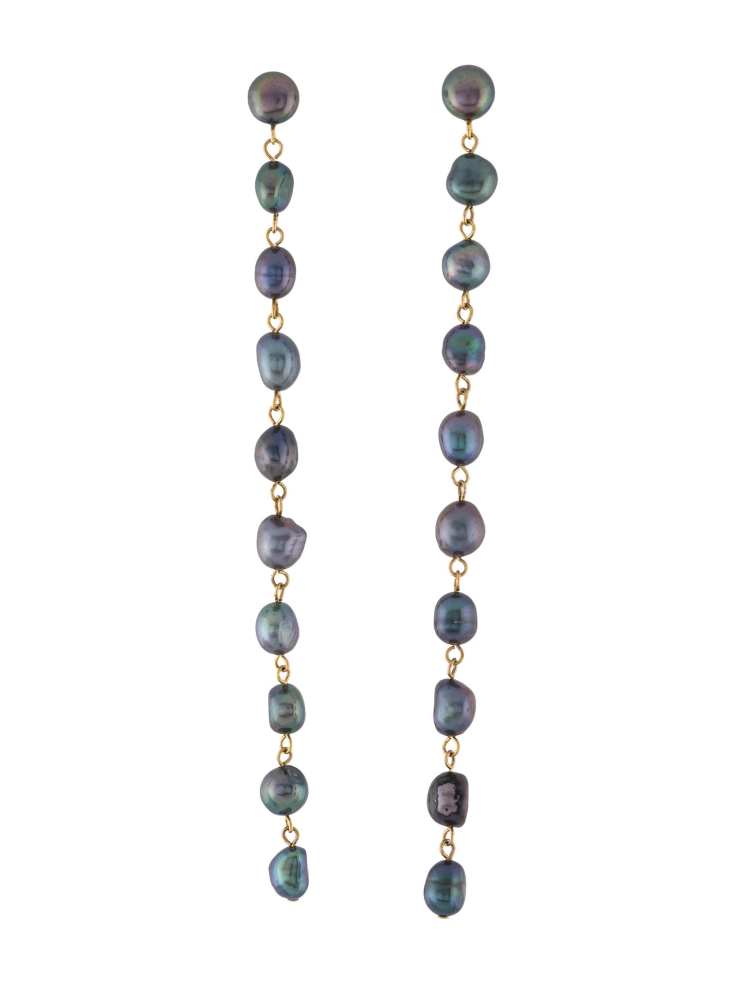 Lizzie Fortunato Pearl Cairo Long Drop Earrings
