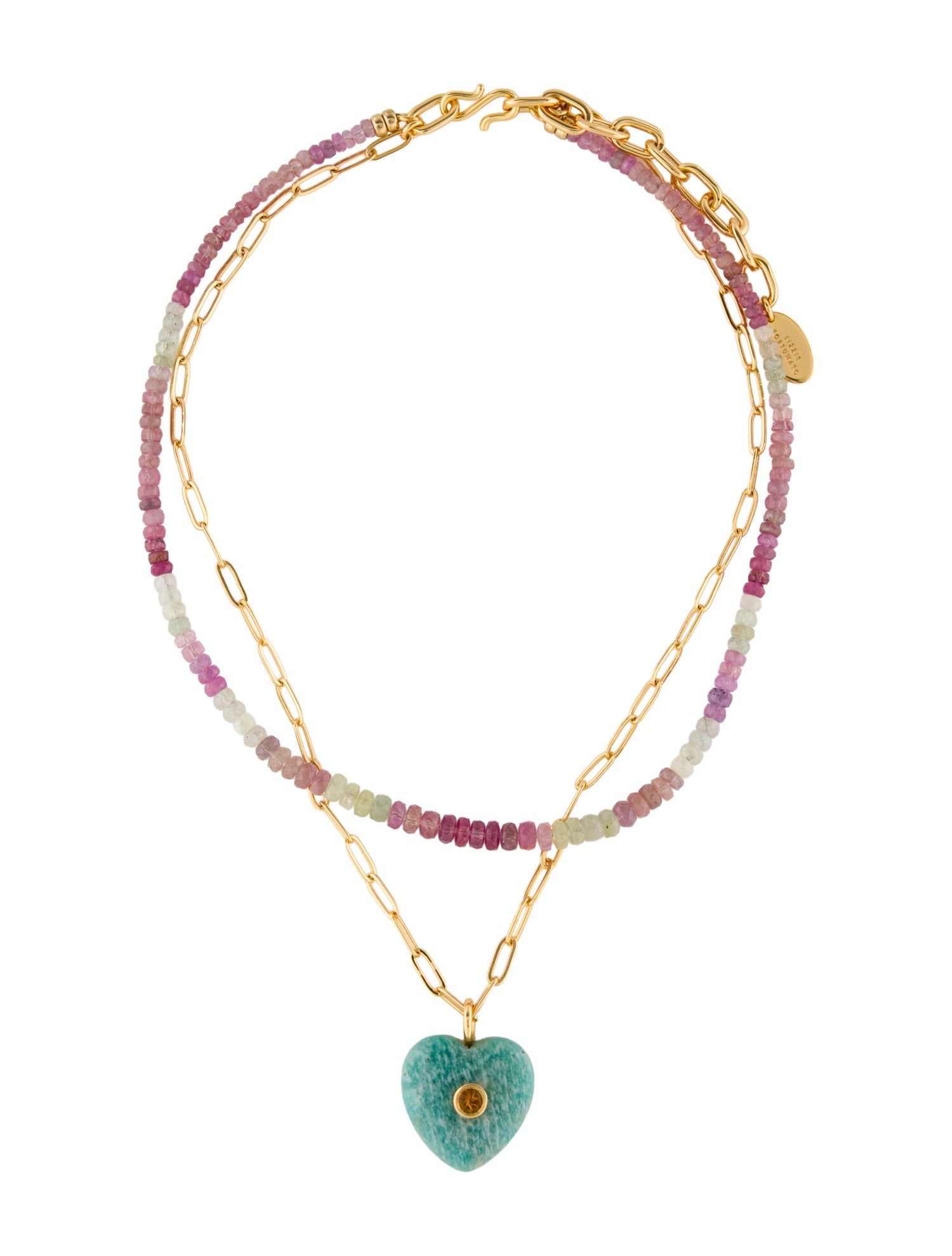 Lizzie Fortunato Bead & Crystal Double Strand Necklace