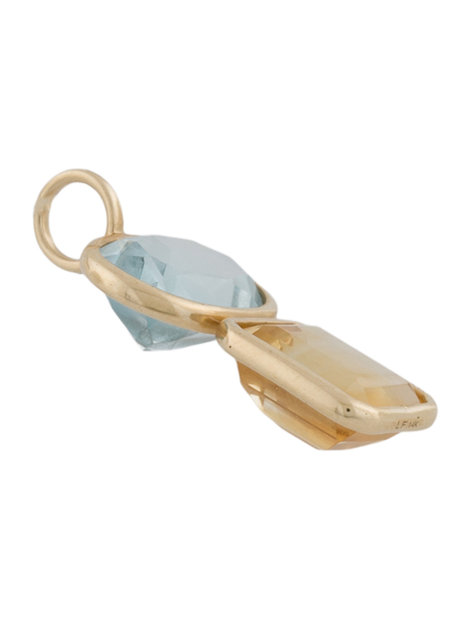 Lizzie Fortunato 14K Topaz & Citrine Stacked Pendant