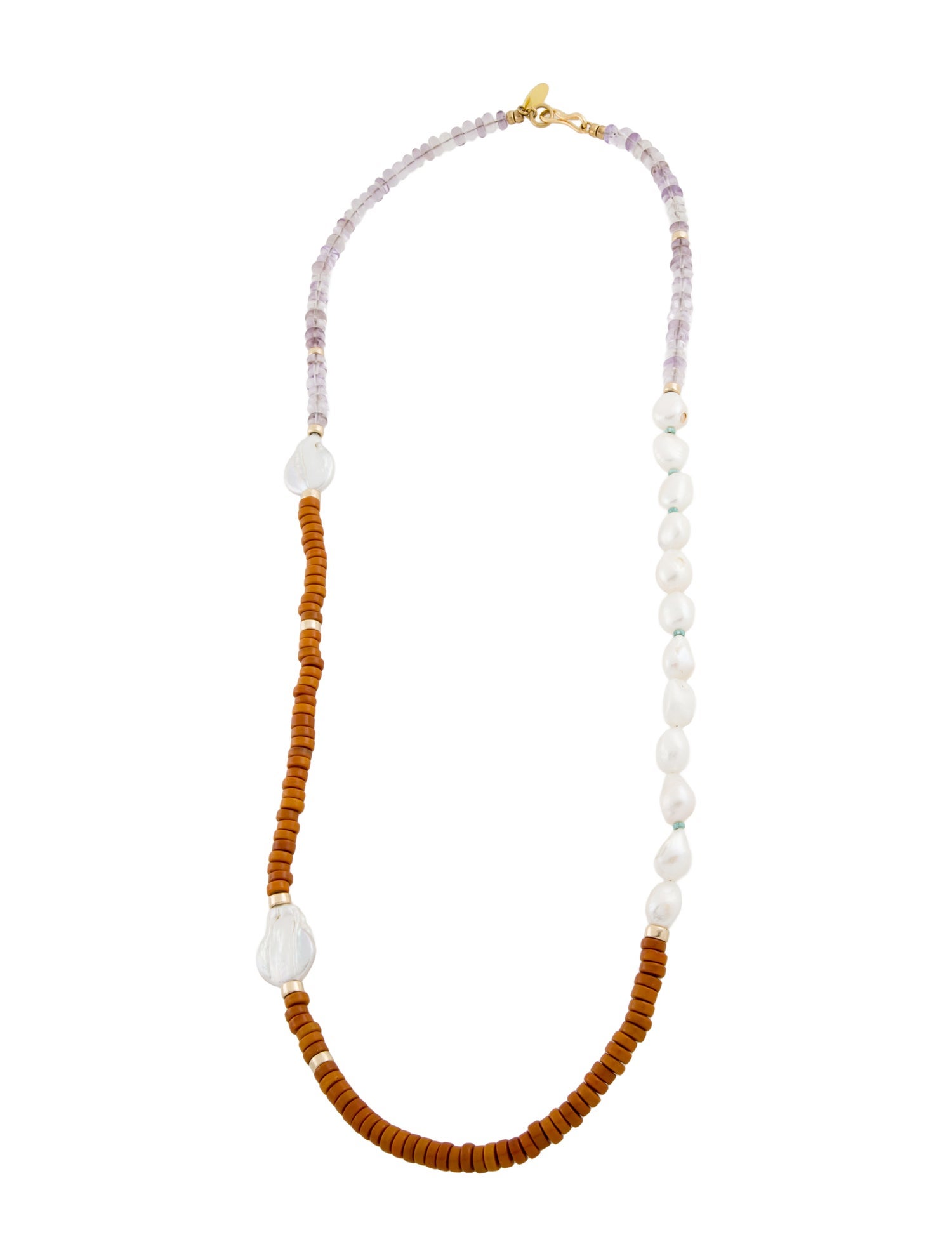 Lizzie Fortunato Pearl & Stone Bead Strand Necklace