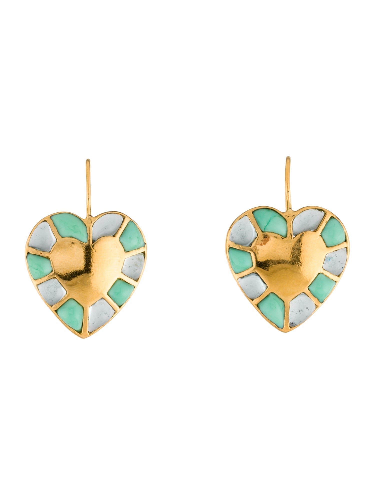 Lizzie Fortunato Resin Heart Drop Earrings