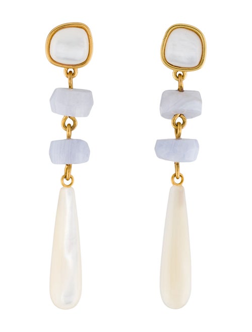 Lizzie Fortunato Mother Of Pearl Drop Earrings