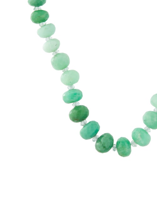 Lizzie Fortunato 14K Chrysoprase & Aquamarine Bead Strand Necklace