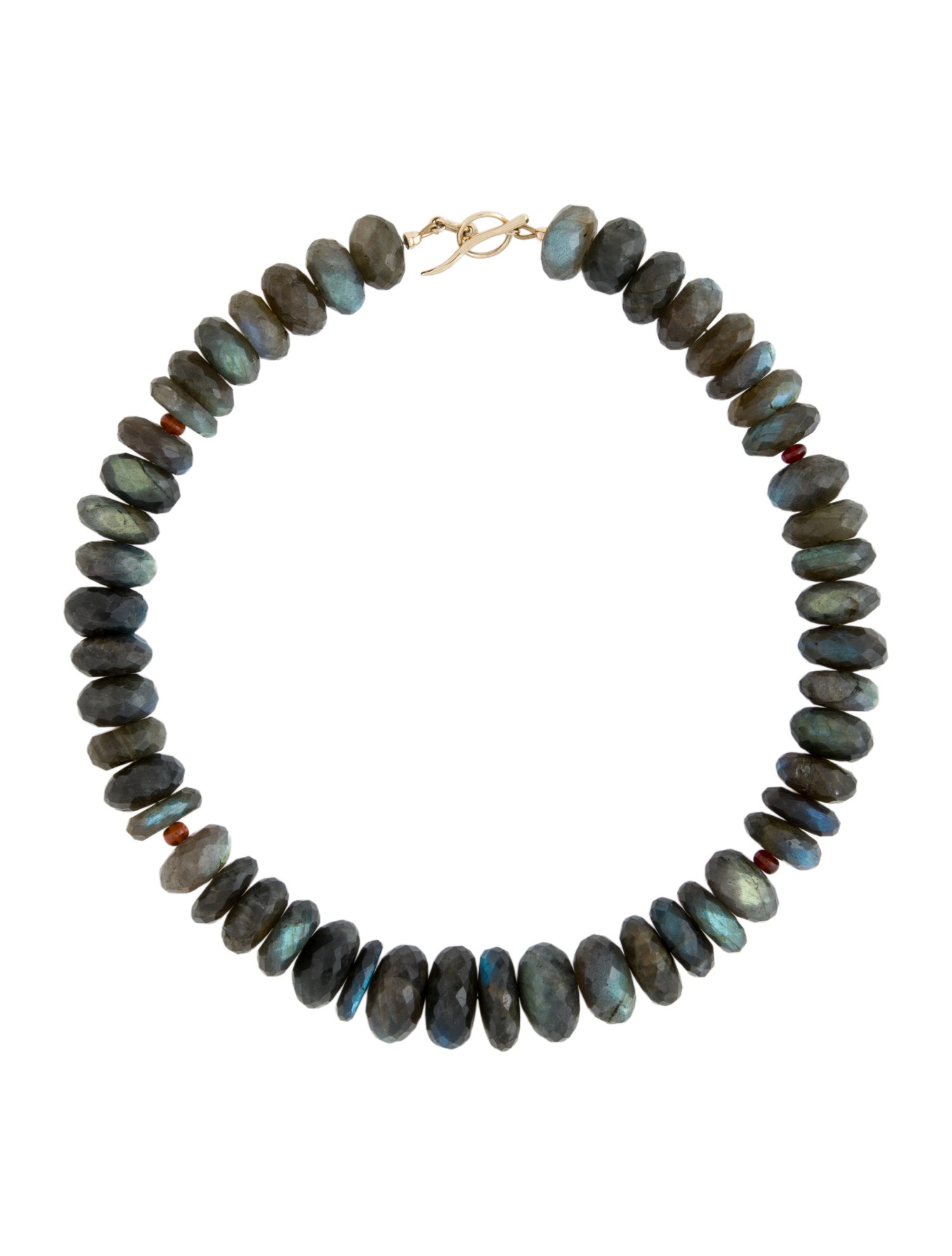 Lizzie Fortunato 14K Labradorite & Garnet Bead Necklace