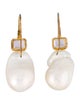 Lizzie Fortunato Faux Pearl and Crystal Drop Earrings