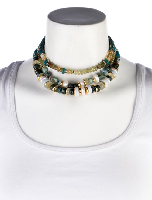 Lizzie Fortunato Pearl Multistone Necklace