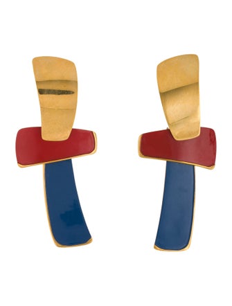 Lizzie Fortunato Enamel Ernest Drop Earrings
