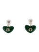 Lizzie Fortunato Pearl Enamored Heart Drop Earrings