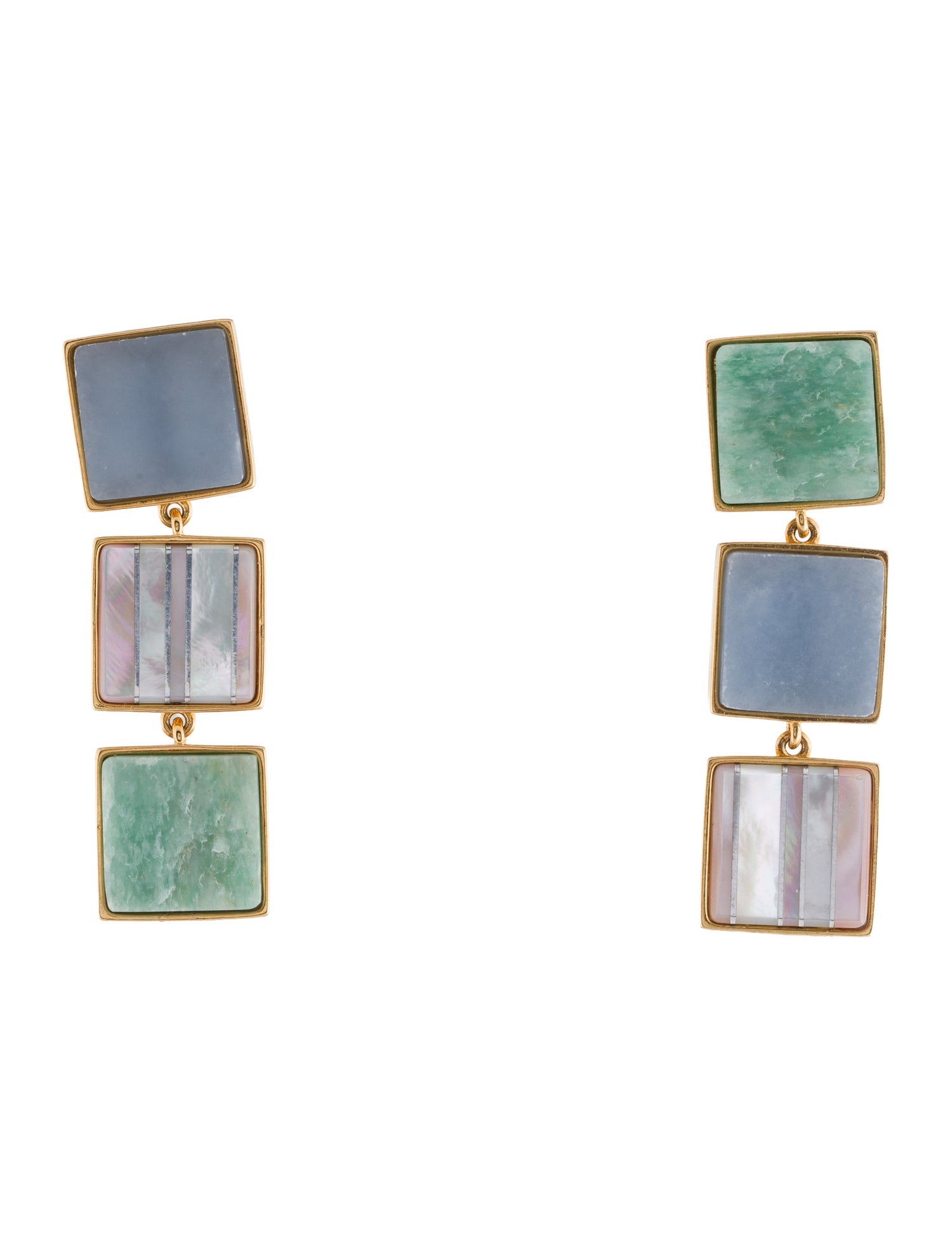 Lizzie Fortunato Mother of Pearl Treasure Island Earrings