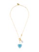 Lizzie Fortunato Pearl & Stone Heart Pendant Necklace
