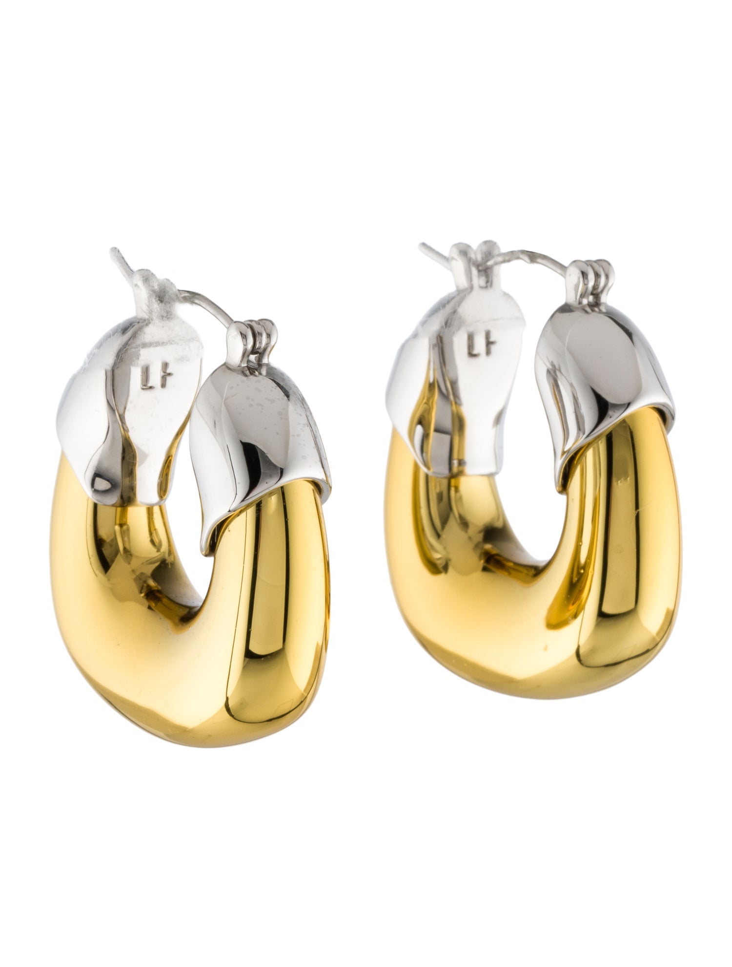 Lizzie Fortunato Two-Tone Mini Organic Hoop Earrings