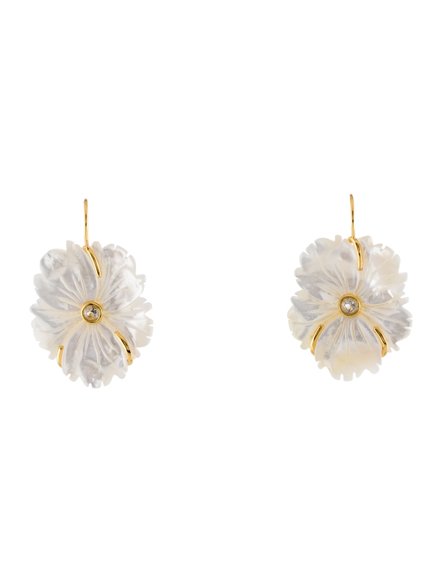 Lizzie Fortunato Mother Of Pearl "New Bloom" Drop Earrings