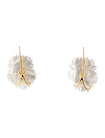 Lizzie Fortunato Mother Of Pearl "New Bloom" Drop Earrings